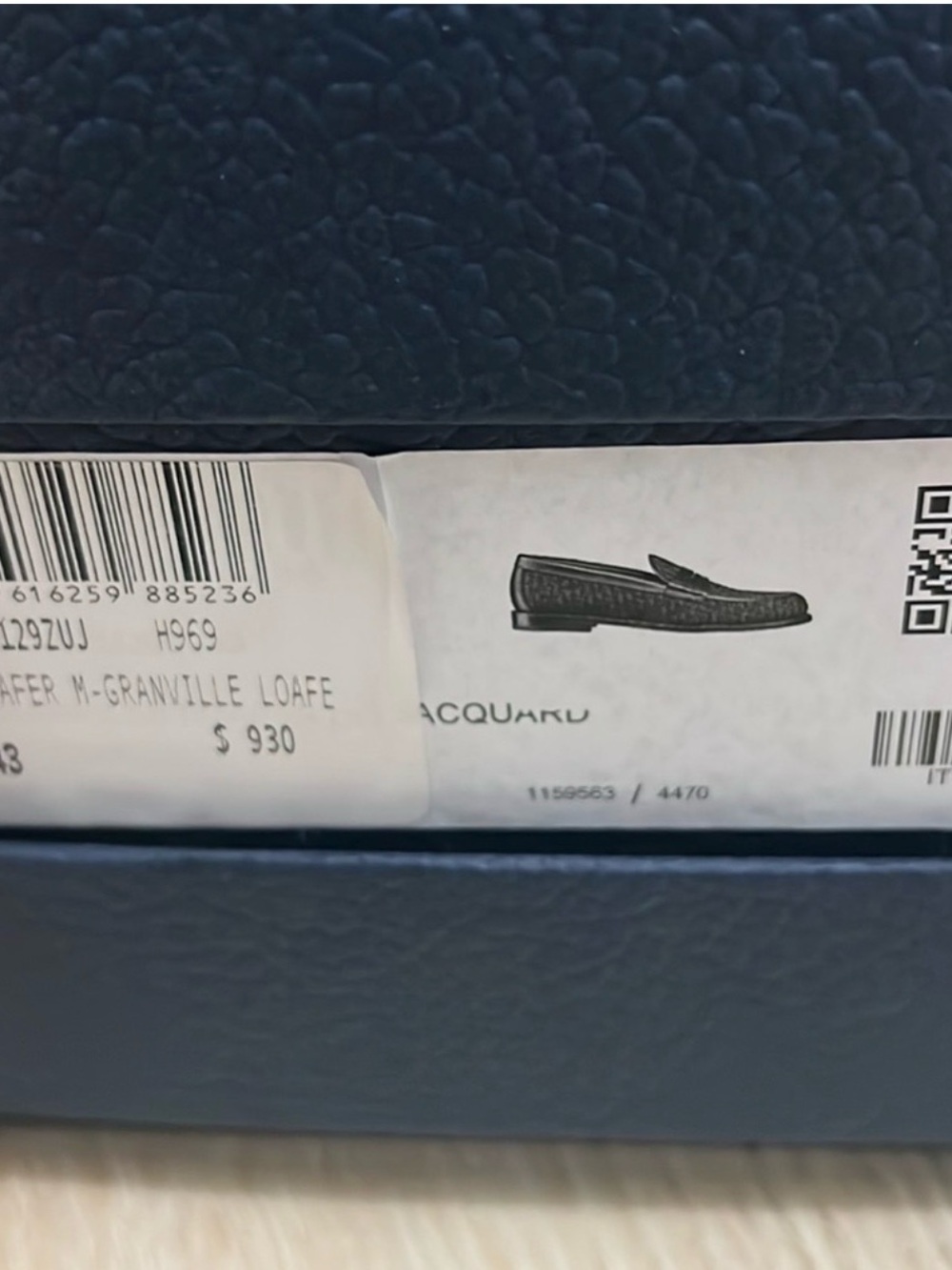 Dior Men's Black Jacquard Leather Penny Loafers - Picture 5 of 5